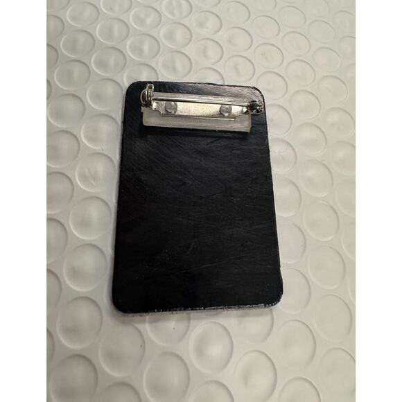 Artistic Jester Rectangular Pin Badge - Picture 4 of 4